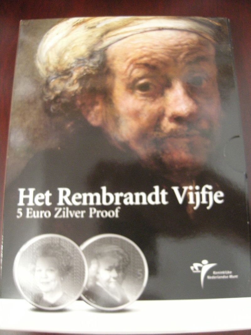 5 Euro Nederland REMBRANDT Proof (afbeelding voor) 5 Euro Nederland REMBRANDT Proof